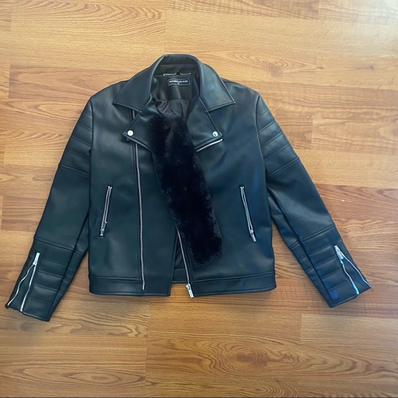 Manieredevoir Vegan Leather Jacket - Picture 1 of 9